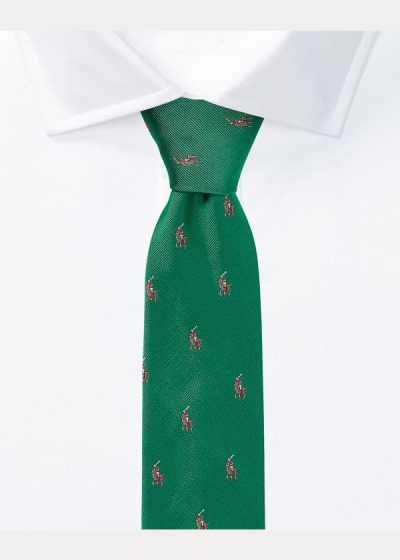 Men's Polo Ralph Lauren Polo Player Silk Narrow Ties | 438521NPG